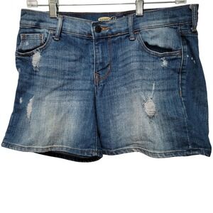 Old Navy Womens Boyfriend Distress  Jean Denim Shorts Sz 4 Festival Boho Western